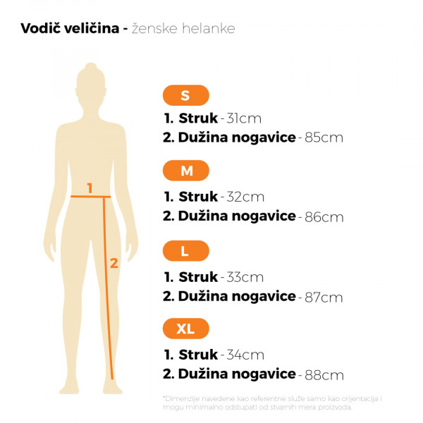 Ženske helanke, savršene za aktivan dan, crne 